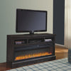 Fireplace Inset | 57" | 6 Settings | Black Metal