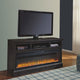 Fireplace Inset | 57" | 6 Settings | Black Metal