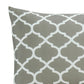 3 Piece Queen Comforter Set with Quatrefoil Design, Gray and White By Casagear Home
