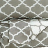 3 Piece Queen Comforter Set with Quatrefoil Design, Gray and White By Casagear Home