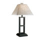 Ava Table Lamp Set | Geometric Metal | Fabric Shade | Black & White