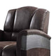 Vertically Tufted Lounge Chair with Aluminum Patchwork Brown and Silver BM227690