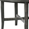 47 Inch Farmhouse Style Round Wooden Dining Table, Rustic Gray