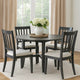 47 Inch Farmhouse Style Round Wooden Dining Table, Rustic Gray