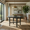 47 Inch Farmhouse Style Round Wooden Dining Table, Rustic Gray