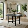 47 Inch Farmhouse Style Round Wooden Dining Table, Rustic Gray