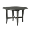 47 Inch Farmhouse Style Round Wooden Dining Table, Rustic Gray