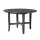 47 Inch Farmhouse Style Round Wooden Dining Table, Rustic Gray