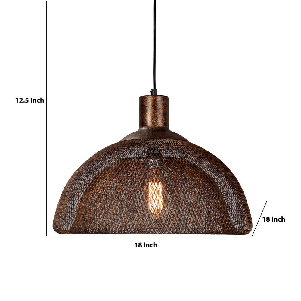 Mesh Chandelier | Dual Layer Design | Large | Rustic Bronze