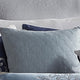 Comforter Set | 9 Piece Queen | Damask Print | Blue & Gray