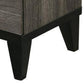 2 Drawer Wooden Nightstand with Grains and Angled Legs, Gray By Casagear Home