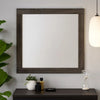 Mirror | Square Frame | Transitional Style | Gray Wood
