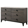 Dresser | 6 Drawer | Wood | Gray & Angled Legs