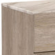 2 Drawer Wooden Nightstand with Grains and Angled Legs, Cream