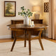 Jude Dining Table | Round Top | Boomerang Legs | Walnut Brown