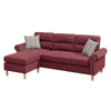 2 Piece Contemporary Sectional Set with Tufted Back, Red