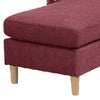 2 Piece Contemporary Sectional Set with Tufted Back Red
