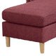 2 Piece Contemporary Sectional Set with Tufted Back Red