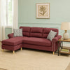 2 Piece Contemporary Sectional Set with Tufted Back, Red
