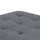 Contemporary Leatherette Rectangular tufted Ottoman, Gray