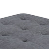 Contemporary Leatherette Rectangular tufted Ottoman Gray BM228583