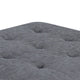 Contemporary Leatherette Rectangular tufted Ottoman Gray BM228583
