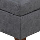 Contemporary Leatherette Rectangular tufted Ottoman, Gray