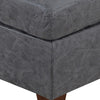 Contemporary Leatherette Rectangular tufted Ottoman Gray BM228583