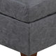 Contemporary Leatherette Rectangular tufted Ottoman Gray BM228583