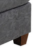 Contemporary Leatherette Rectangular tufted Ottoman, Gray