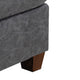 Contemporary Leatherette Rectangular tufted Ottoman, Gray