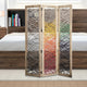 Wood Screen | 3 Panel | Woven Yarn | Multicolor