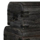 Wooden Lift Top Storage Box with Grain Details Set of 3 Gray BM228639