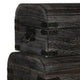 Wooden Lift Top Storage Box with Grain Details, Set of 3, Gray