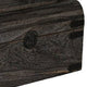 Wooden Lift Top Storage Box with Grain Details, Set of 3, Gray