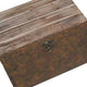 Wooden Lift Top Storage Box with Grain Details Set of 3 Brown BM228640