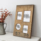 Photo Frame | Rectangular Wood | 4 Slot | Distressed Brown