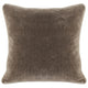 Throw Pillow Set | 20 x 20 | Piped Edges | Taupe Brown