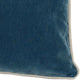 Rectangular Fabric Throw Pillow with Solid Color and Piped Edges, Blue By Casagear Home
