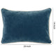 Rectangular Fabric Throw Pillow with Solid Color and Piped Edges Blue By Casagear Home BM228811