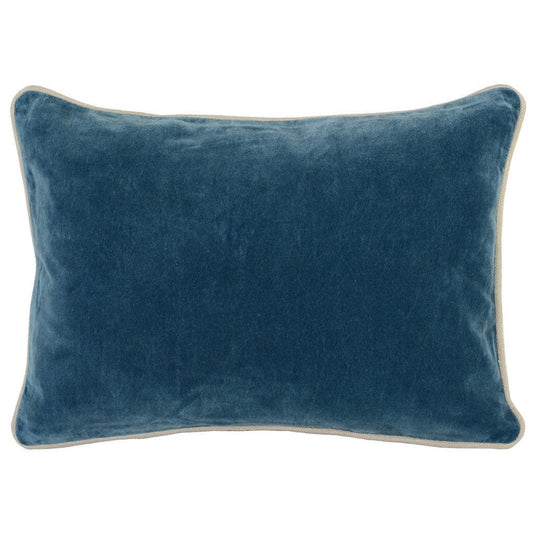 Throw Pillow | Rectangular | 20 x 14 | Piped Edges | Blue
