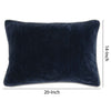 Throw Pillow | Rectangular | 20 x 14 | Piped Edges | Navy Blue
