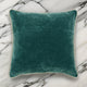 Throw Pillow Set | 20 x 20 | Piped Edges | Teal Green