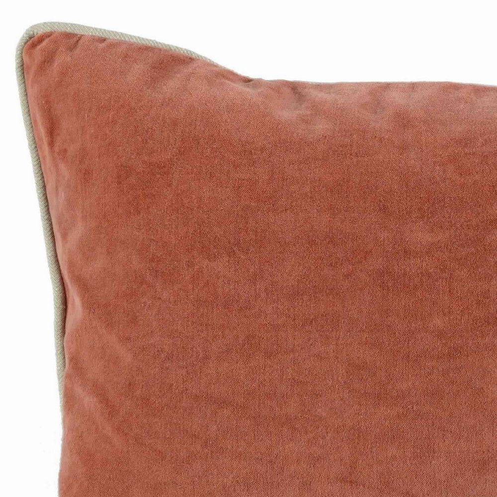 20 x 14’’ Fabric Throw Pillow with Piped Edges Pink By Casagear Home BM228839