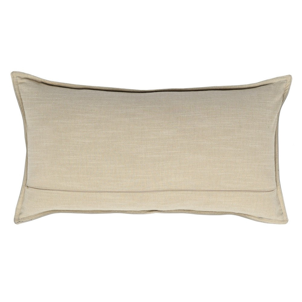 Faux Leather Pillow | Stitched Detail | Flanged Edges | Dark Brown