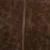 Faux Leather Pillow | Stitched Detail | Flanged Edges | Dark Brown