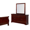 Full Size Sleigh Wooden 5 Piece Bedroom Set Cherry By Casagear Home BM229176