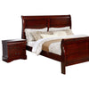 Full Size Sleigh Wooden 5 Piece Bedroom Set Cherry By Casagear Home BM229176