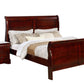 Full Size Sleigh Wooden 5 Piece Bedroom Set Cherry By Casagear Home BM229176