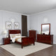 Emery 5 Piece Full Bedroom Set  | Sleigh Design | Cherry Wood